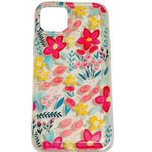 Floral iPhone 14 Plus Case Clear Colorful Flower Cute Aesthetic Cover
